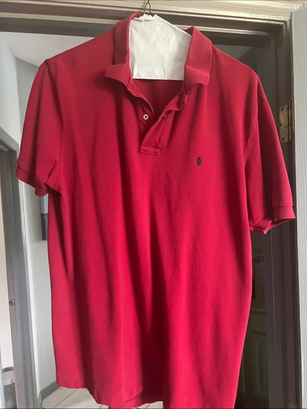 Polo by Ralph Lauren Red Short-Sleeve Men’s Polo with Navy Pony